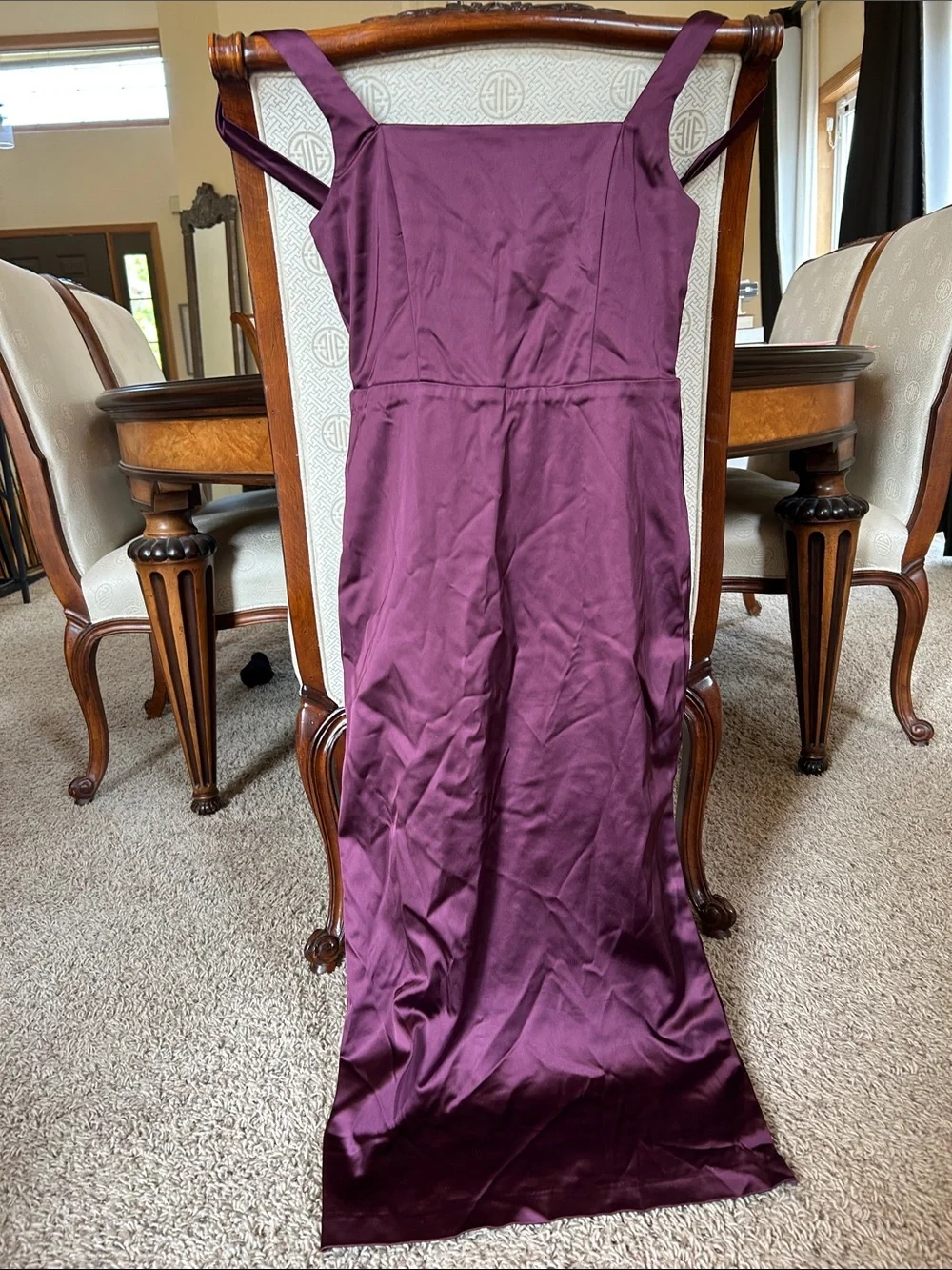 Abercrombie & Fitch Plum Satin Maxi Dress